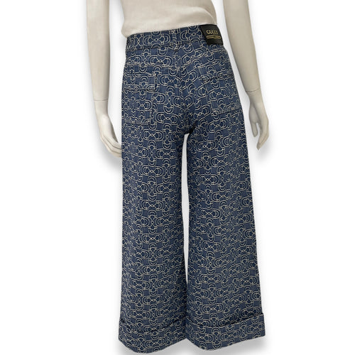 Horsebit Jacquard 24 Blue Jeans in Denim