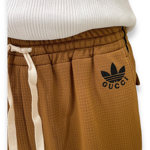 Gucci x Adidas Ripstop Jersey Pants 38 Brown Ready-To-Wear in Polyamide