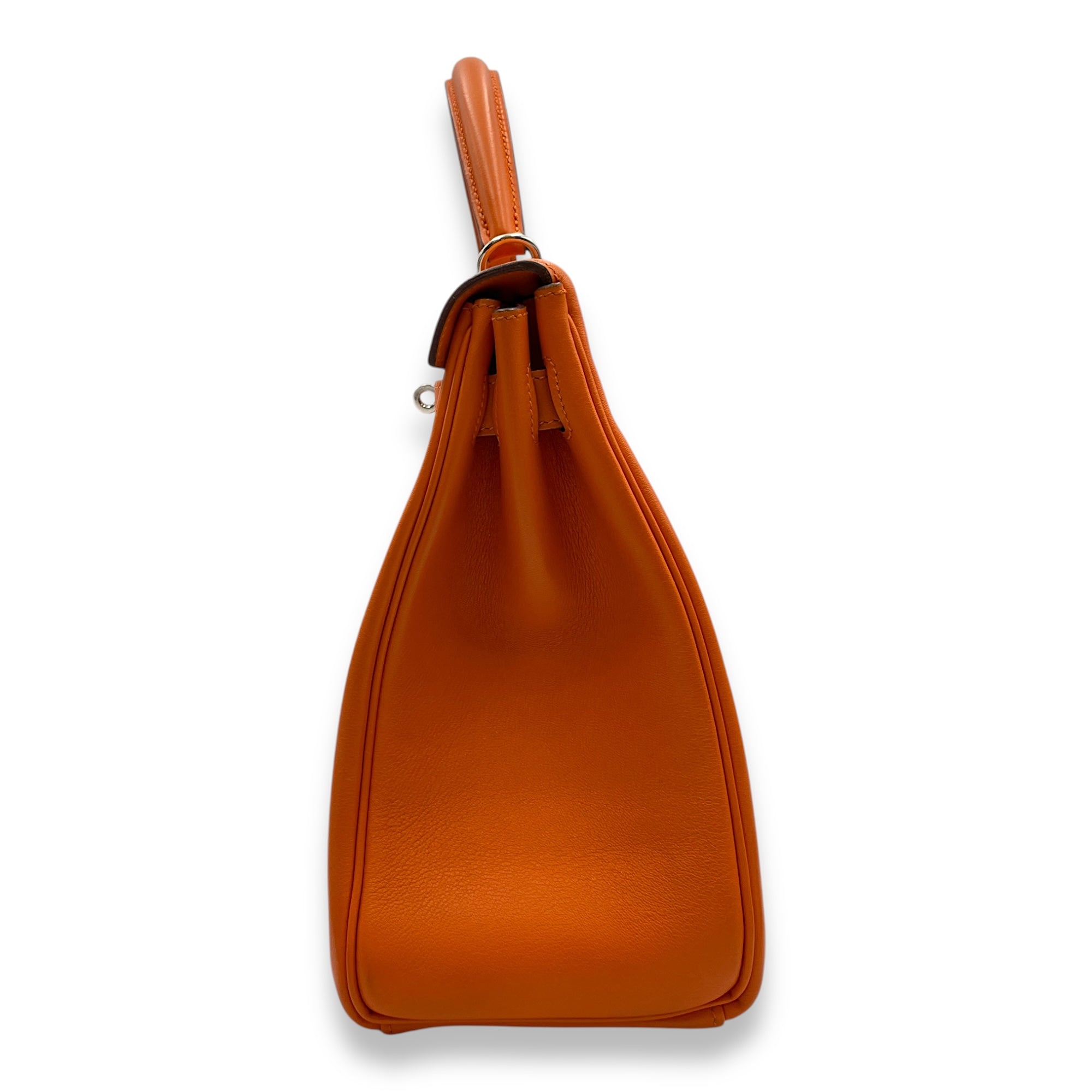 Kelly 32 Orange in Swift, Palladium hardware