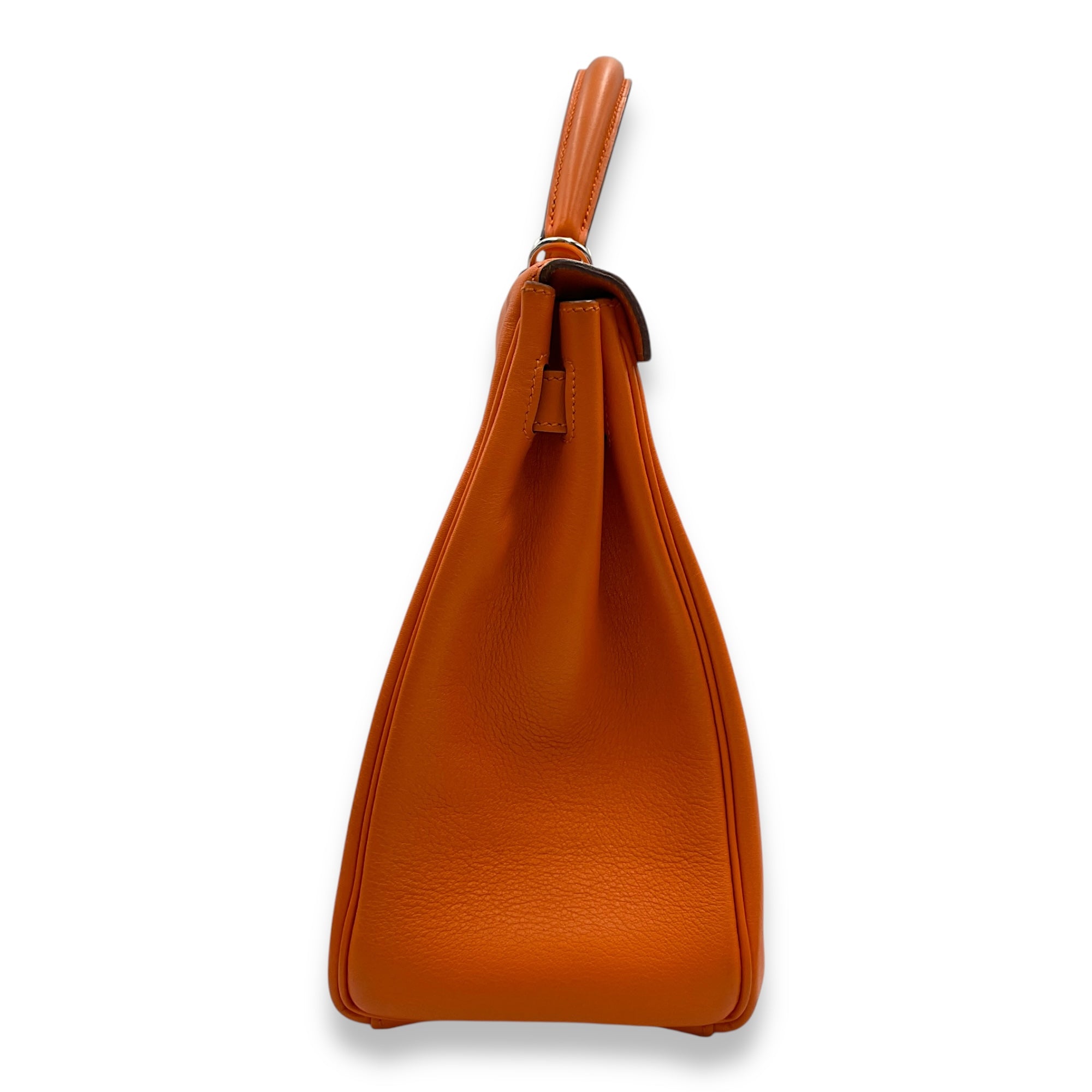 Kelly 32 Orange in Swift, Palladium hardware