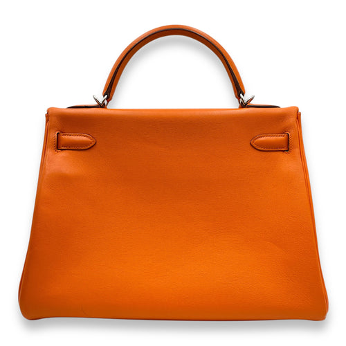 Kelly 32 Orange in Swift, Palladium hardware