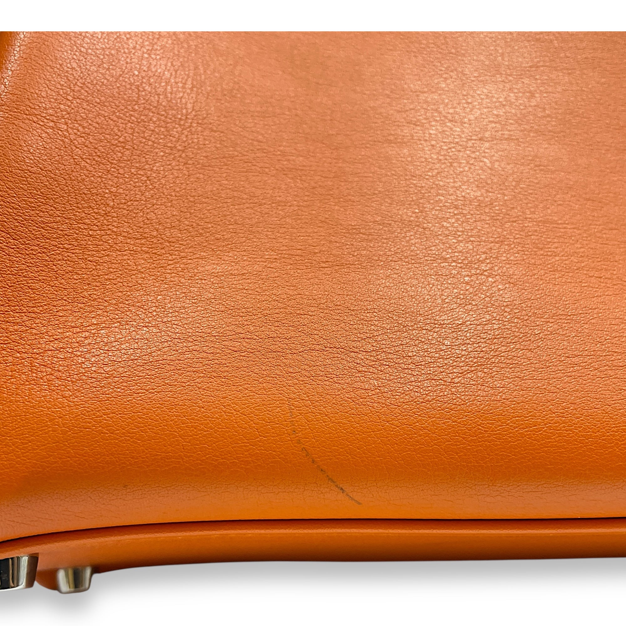 Kelly 32 Orange in Swift, Palladium hardware