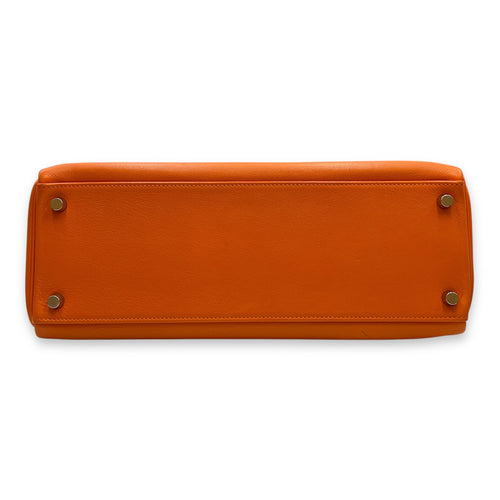 Kelly 32 Orange in Swift, Palladium hardware