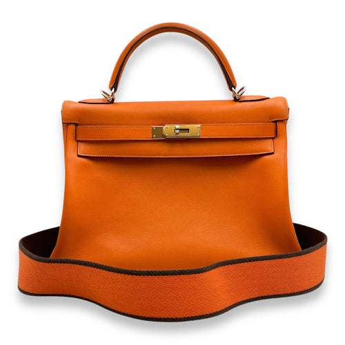 Kelly 32 Orange in Swift, Palladium hardware