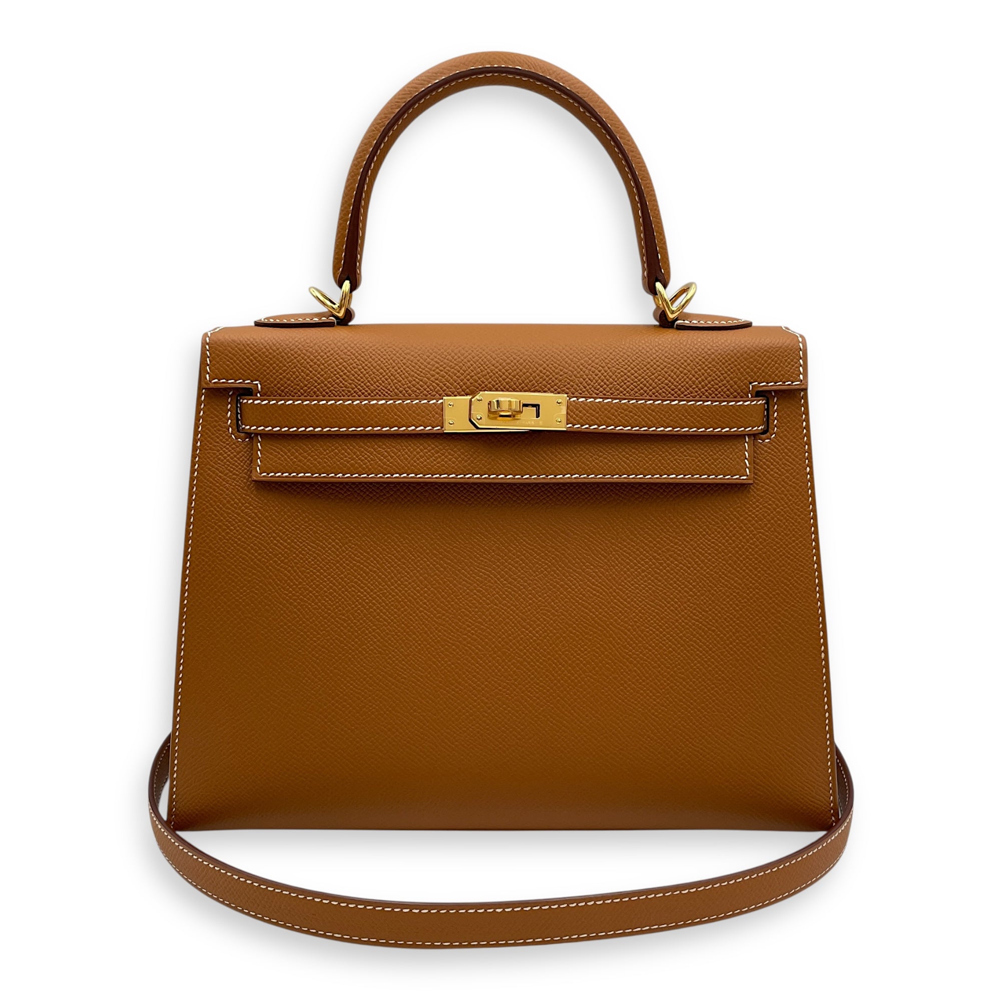 Sellier Kelly 25 Gold in Epsom, Gold hardware