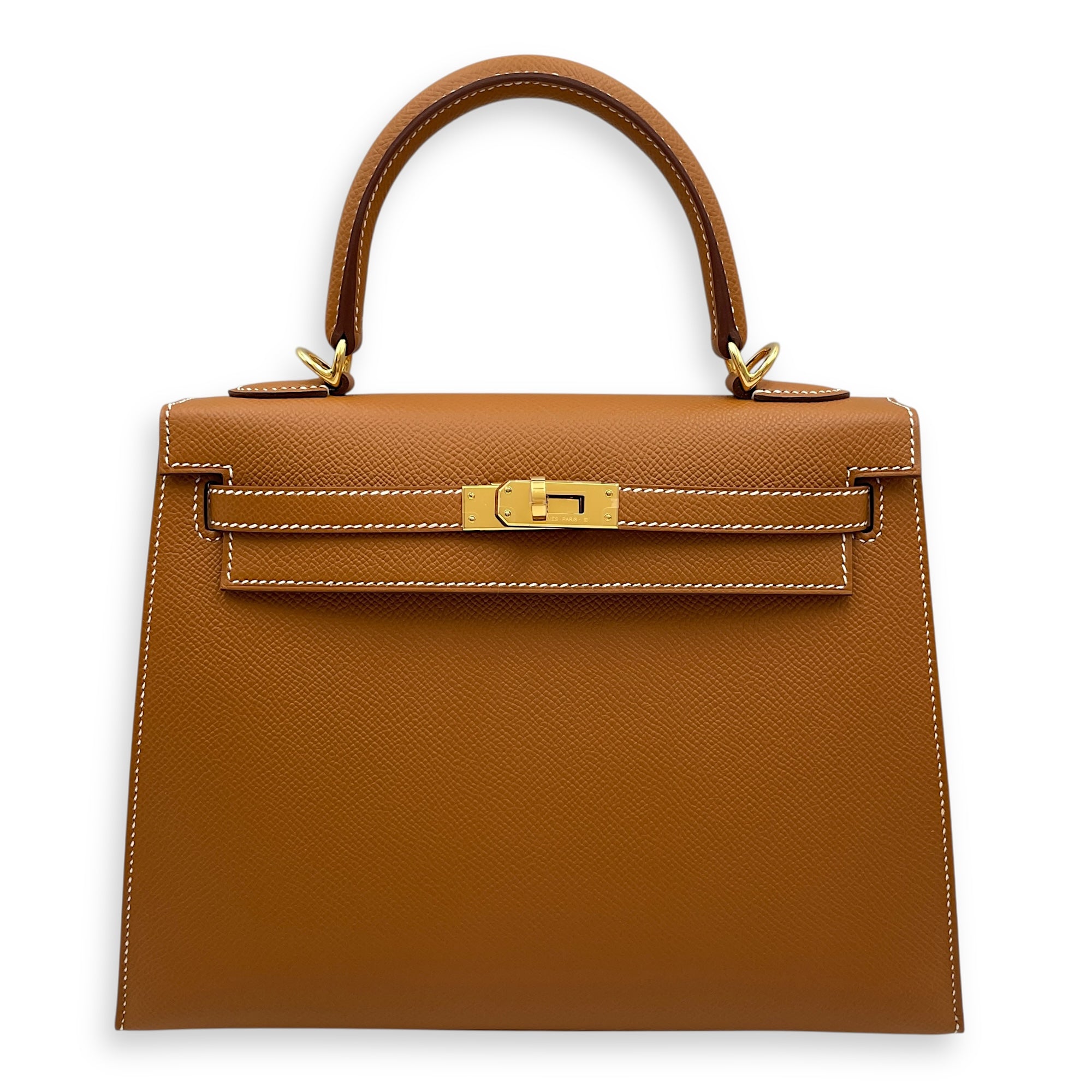 Sellier Kelly 25 Gold in Epsom, Gold hardware