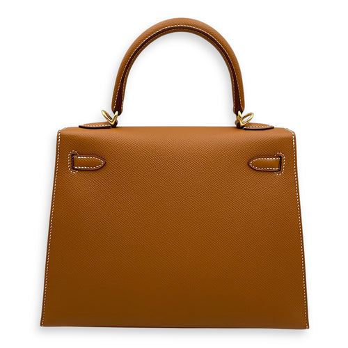 Sellier Kelly 25 Gold in Epsom, Gold hardware