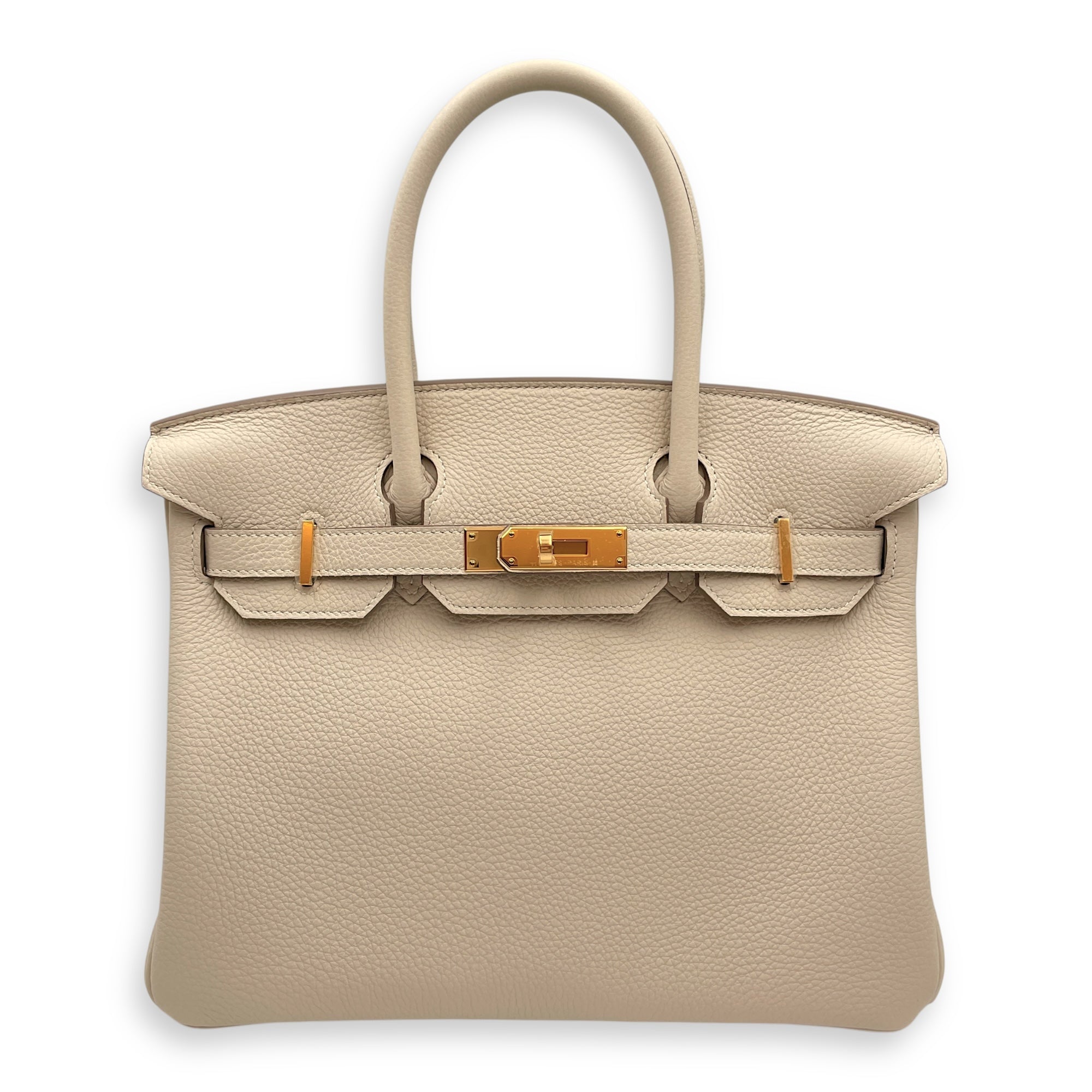 Birkin 30 Craie in Togo, Gold hardware