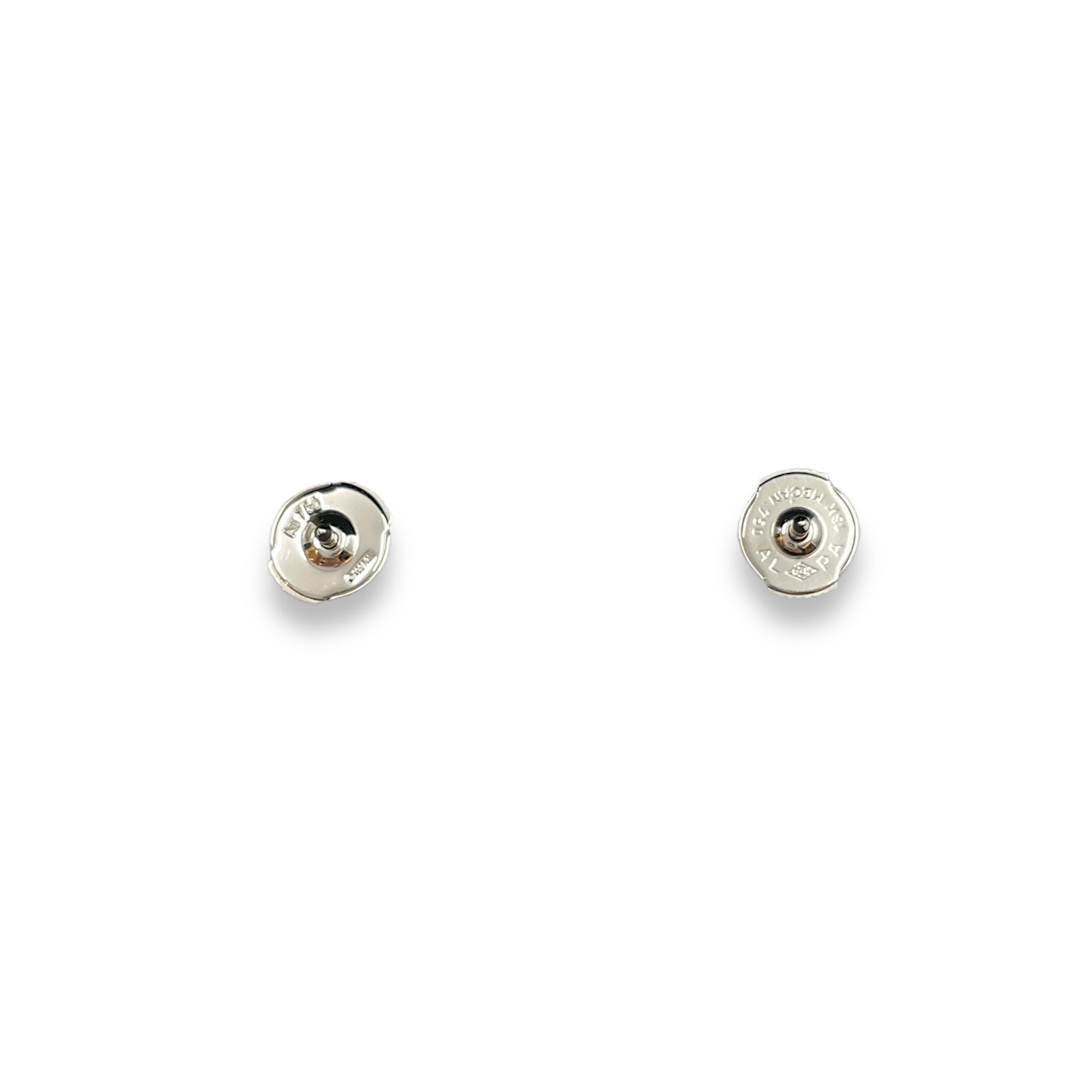 Socrate, 1 flower Earstuds in White Gold Hardware