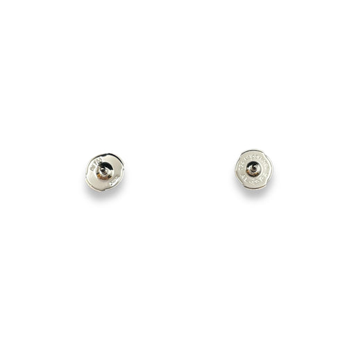Socrate, 1 flower Earstuds in White Gold Hardware