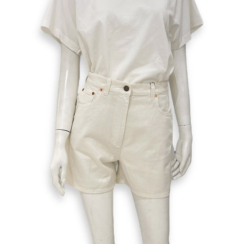 White Cotton Shorts 25 White Ready-To-Wear