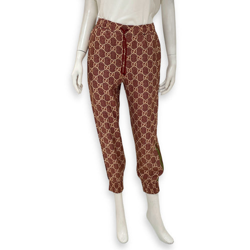 GG Logo All Over Relaxed Trousers XS Red Ready-To-Wear