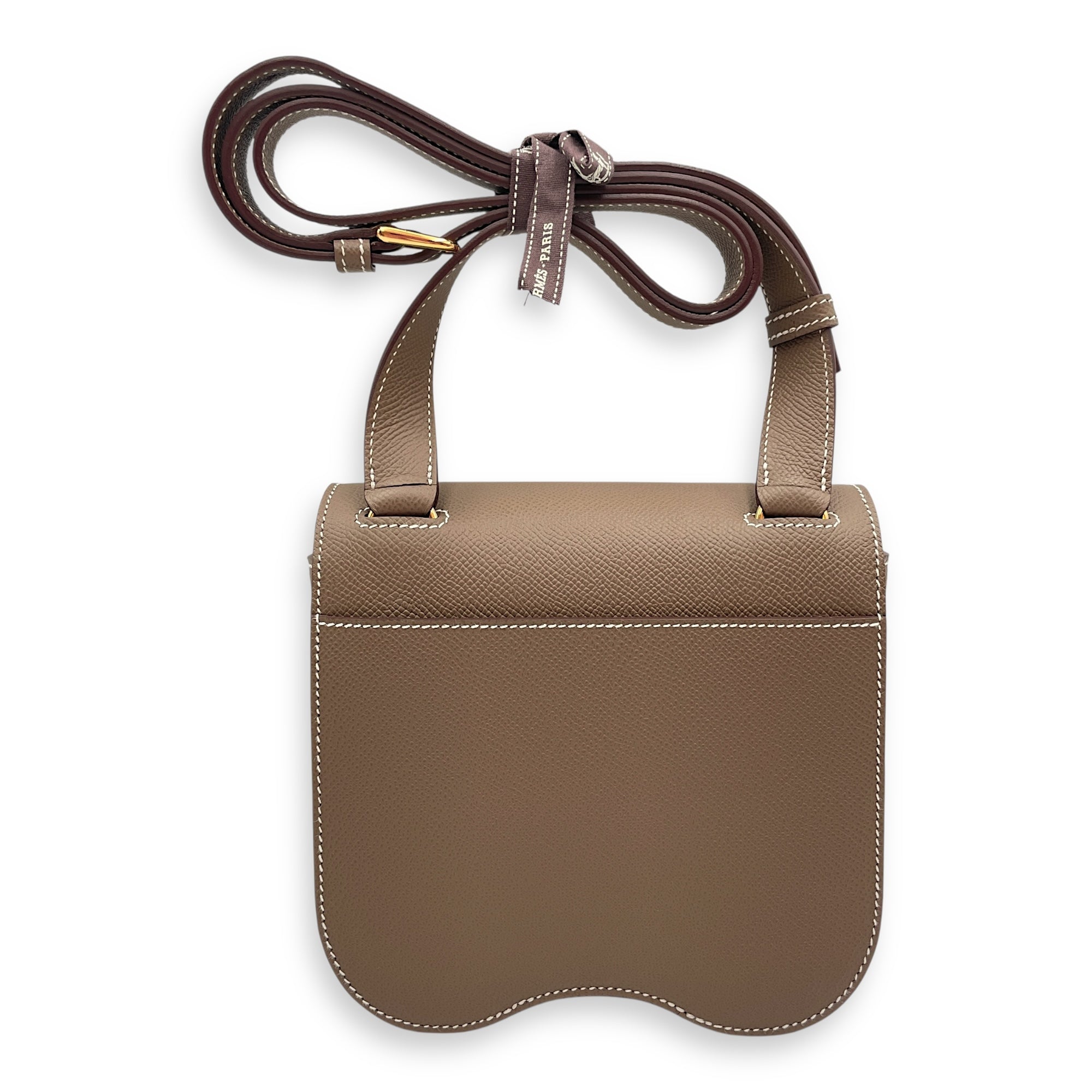 Della Cavalleria Mini Etoupe in Epsom, Gold hardware