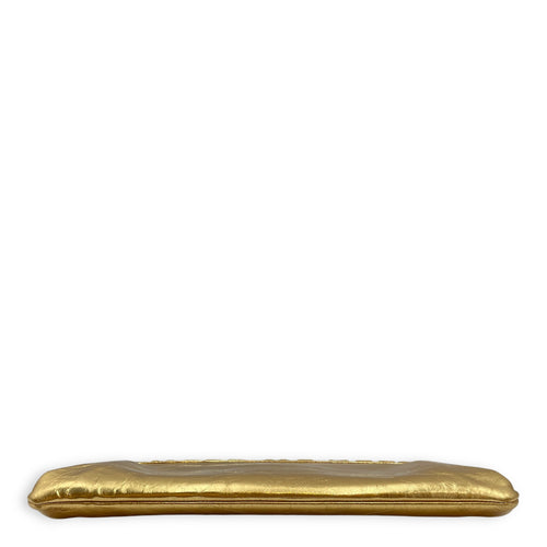 Distressed Evening Metallic Gold Clutch