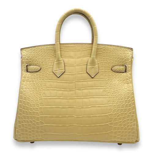 Birkin 25 Vanille in Matte Alligator, Gold hardware