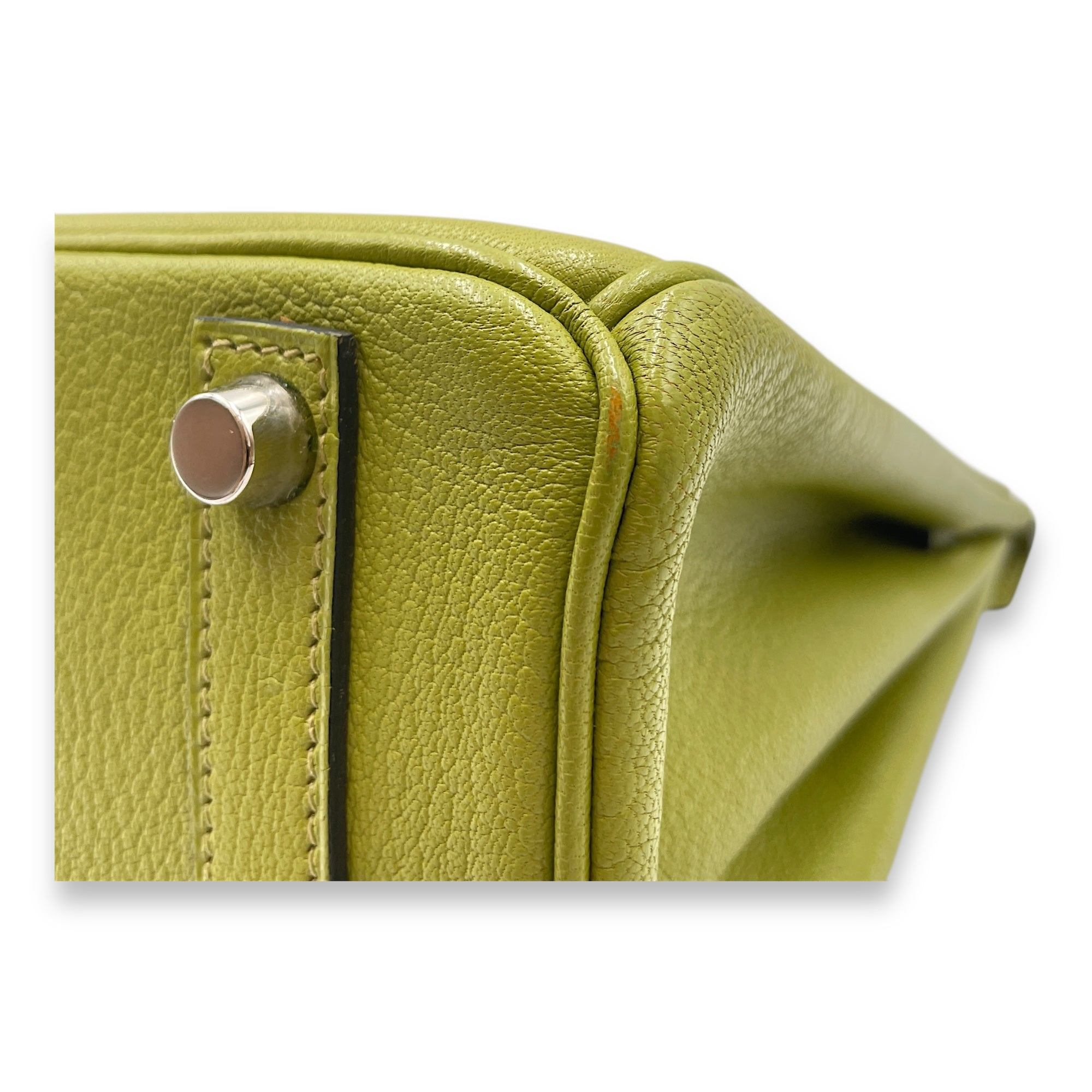 Birkin 25 Vert Anis in Chevre Mysore, Palladium hardware