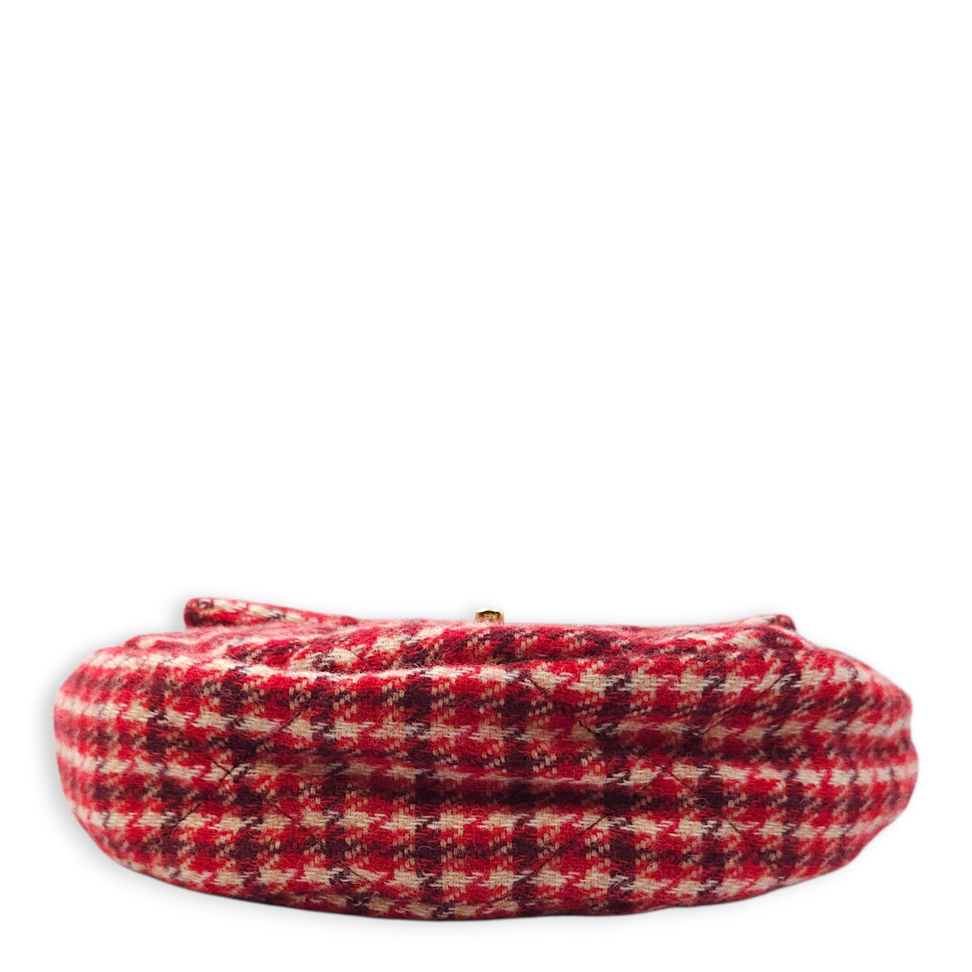 Coco Neige 24/25 Red Hobo Bag in Wool, Gold hardware