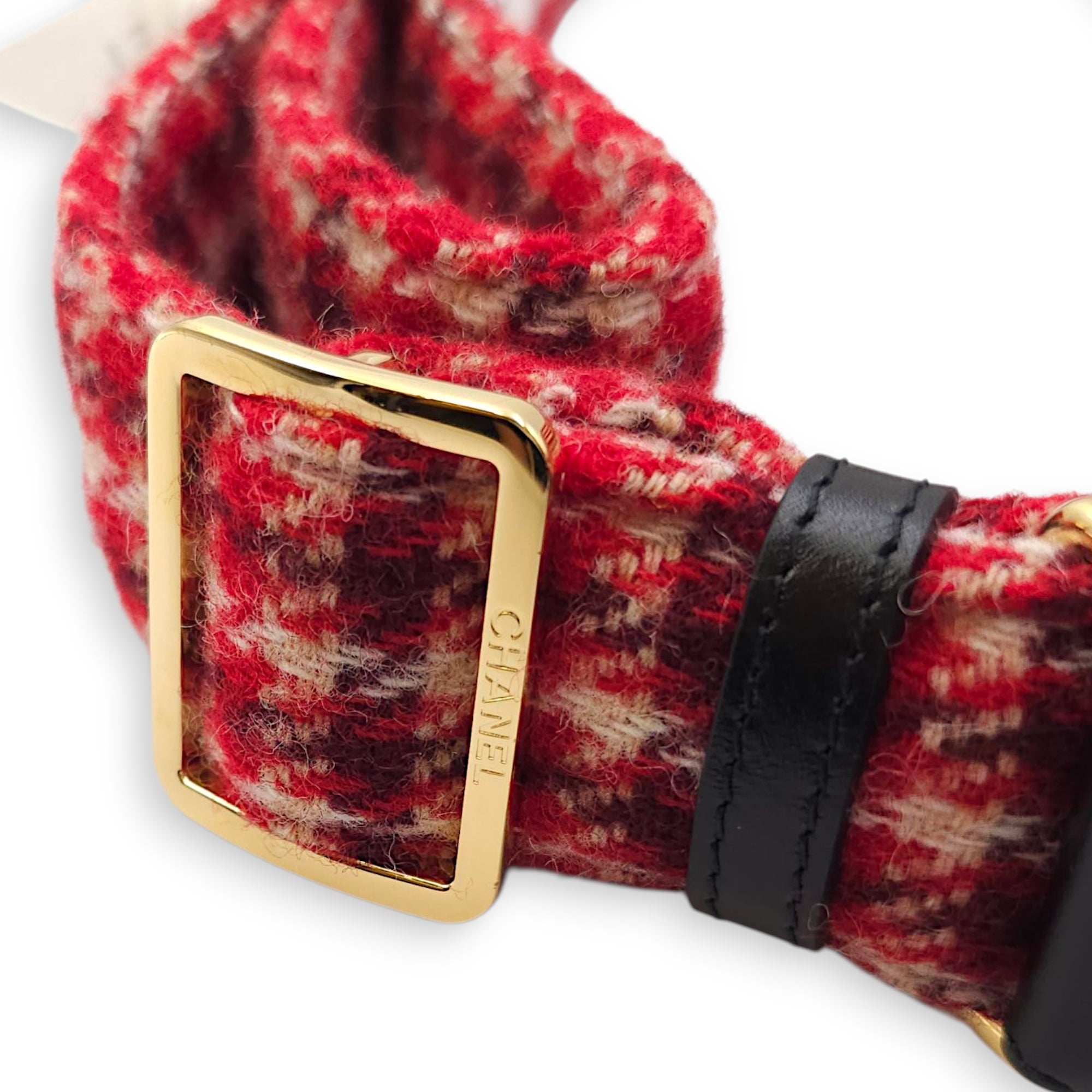 Coco Neige 24/25 Red Hobo Bag in Wool, Gold hardware