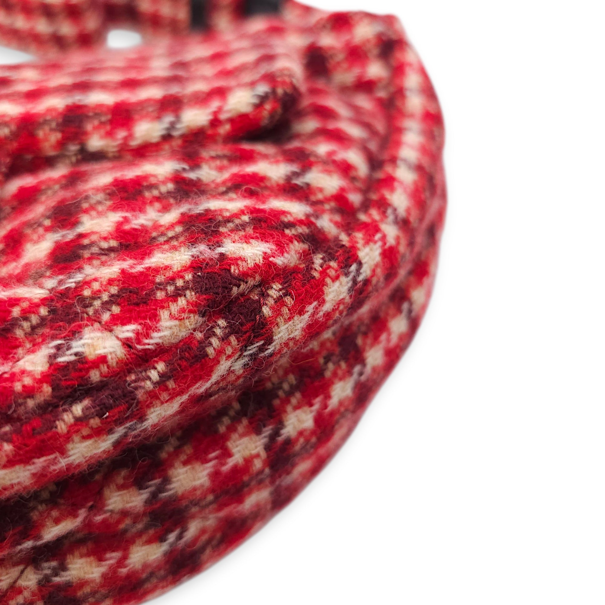 Coco Neige 24/25 Red Hobo Bag in Wool, Gold hardware