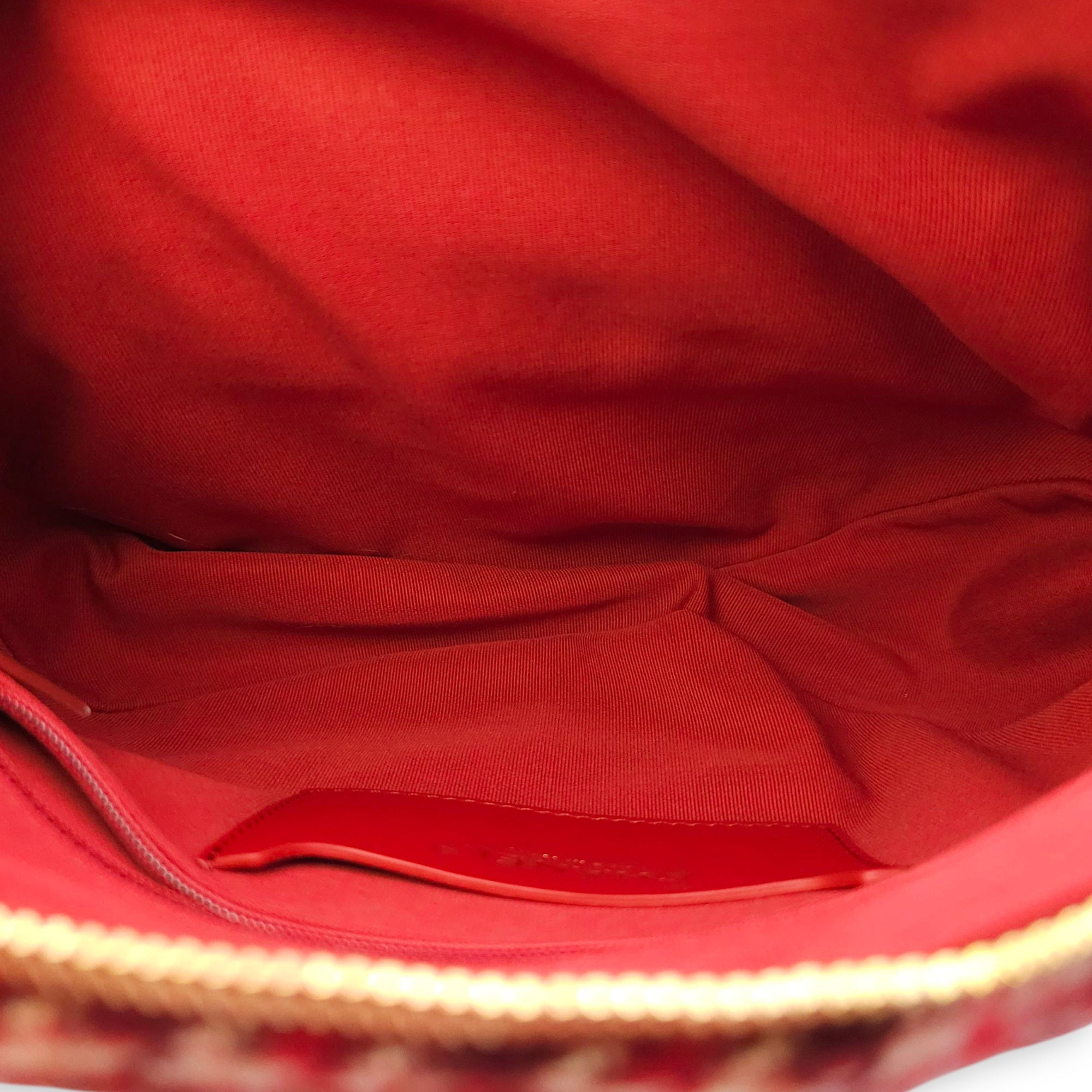 Coco Neige 24/25 Red Hobo Bag in Wool, Gold hardware