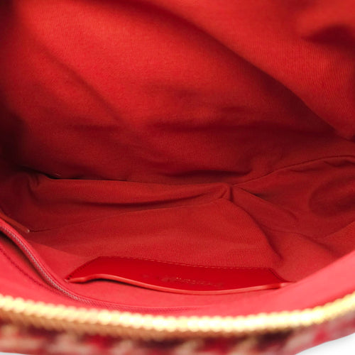 Coco Neige 24/25 Red Hobo Bag in Wool, Gold hardware