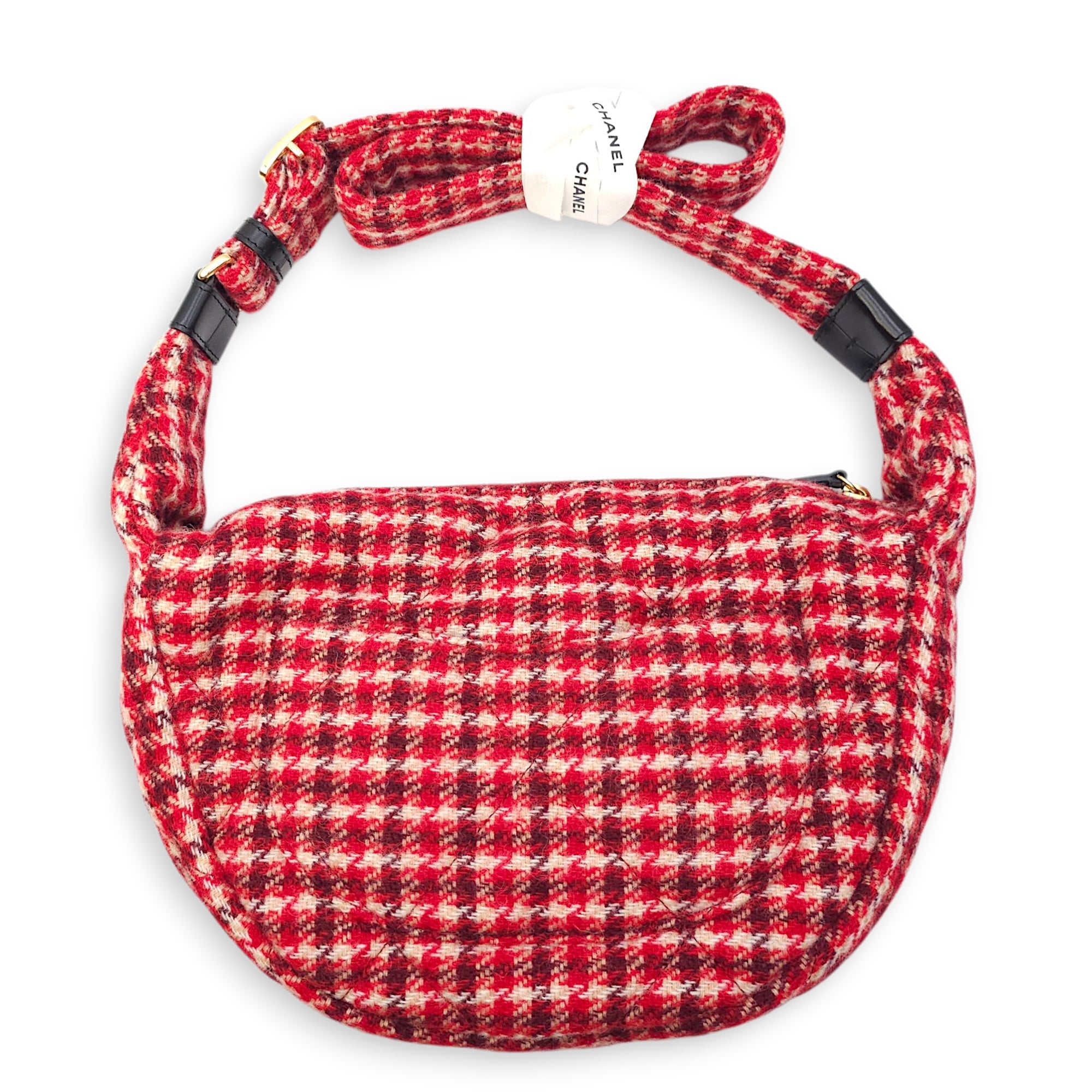 Coco Neige 24/25 Red Hobo Bag in Wool, Gold hardware