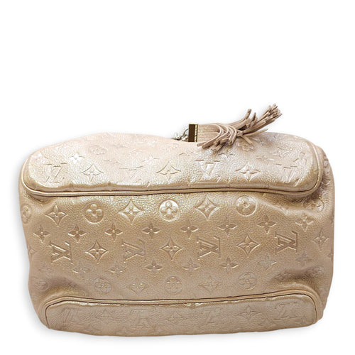 Monogram Shimmer Leather Limited Edition Pink Top Handle Bag , Silver hardware