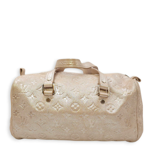 Monogram Shimmer Leather Limited Edition Pink Top Handle Bag , Silver hardware