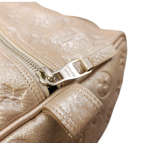 Monogram Shimmer Leather Limited Edition Pink Top Handle Bag , Silver hardware