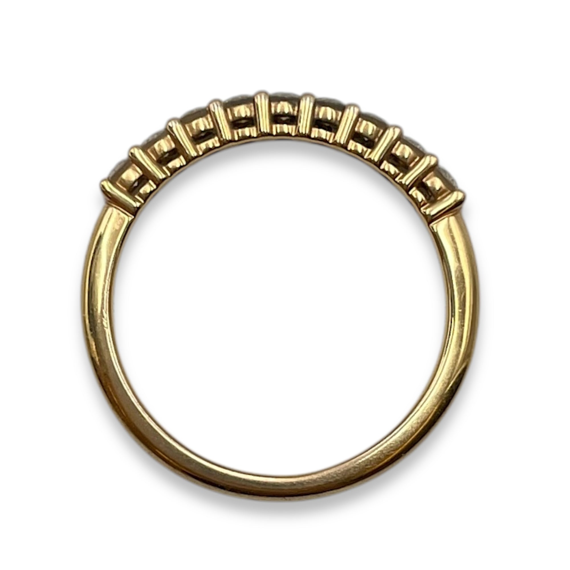 Half Eternity Ring in Gold Hardware