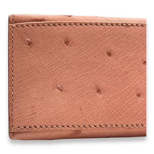 Kelly Pochette Terre Cuite in Ostrich, Palladium hardware