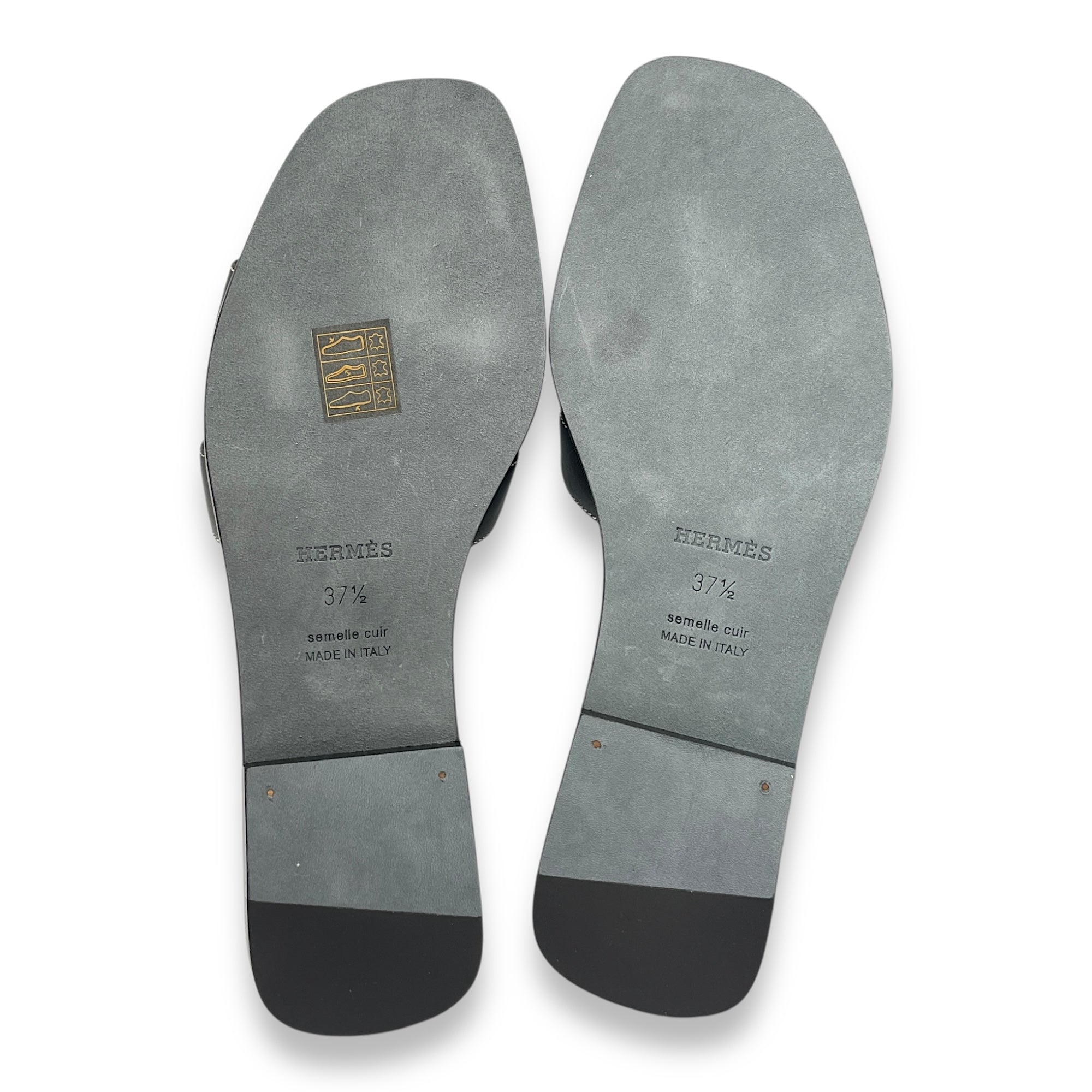 Oran 37.5 Black Sandal in Calfskin