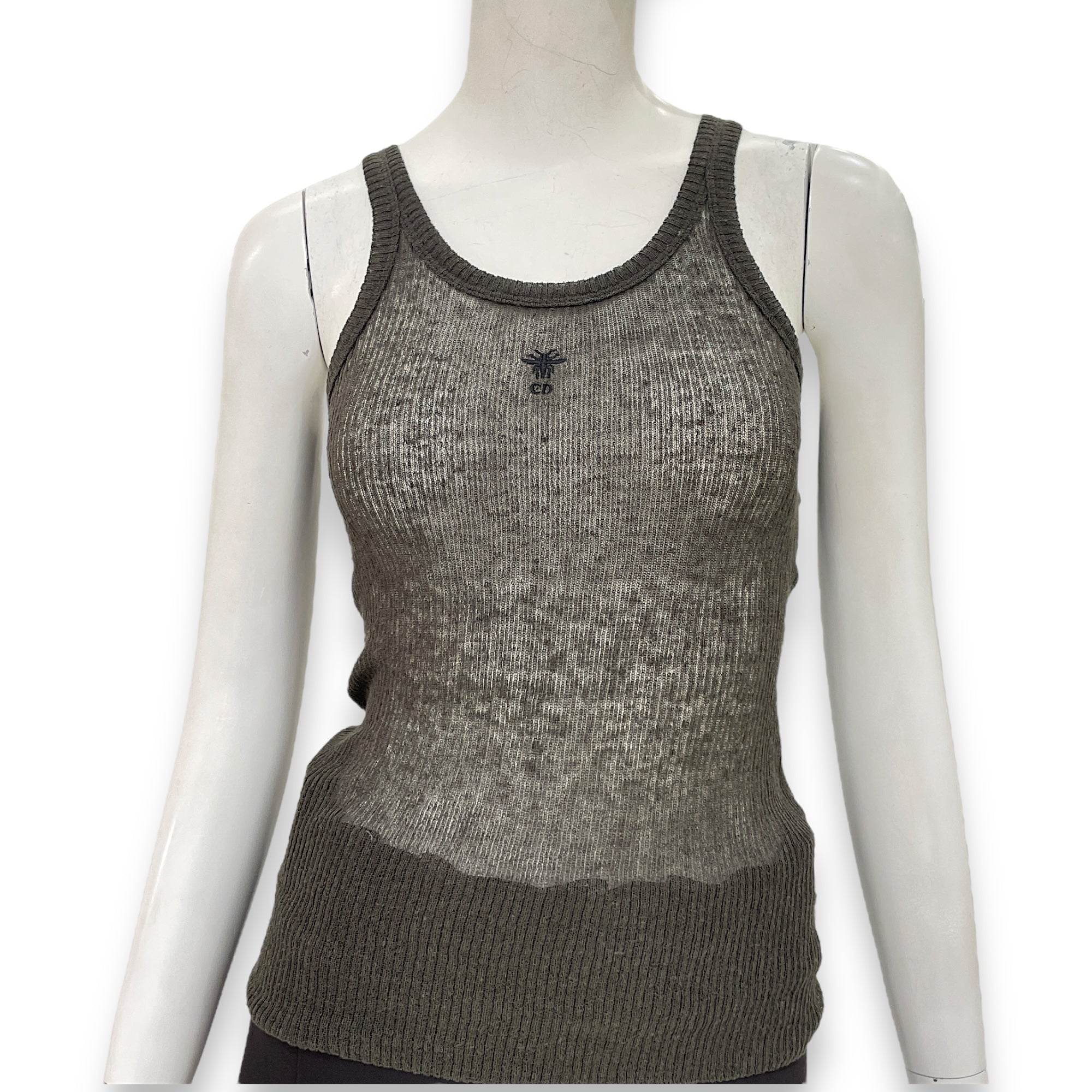 Tank Top 40 Green Ready-To-Wear in Linen