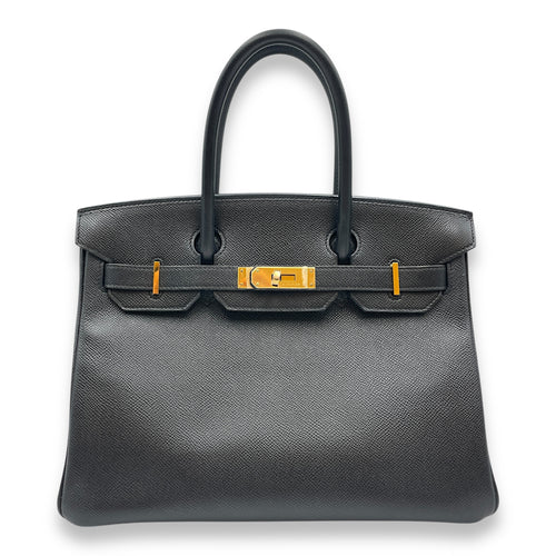 Birkin 30 Black in Epsom, Gold hardware