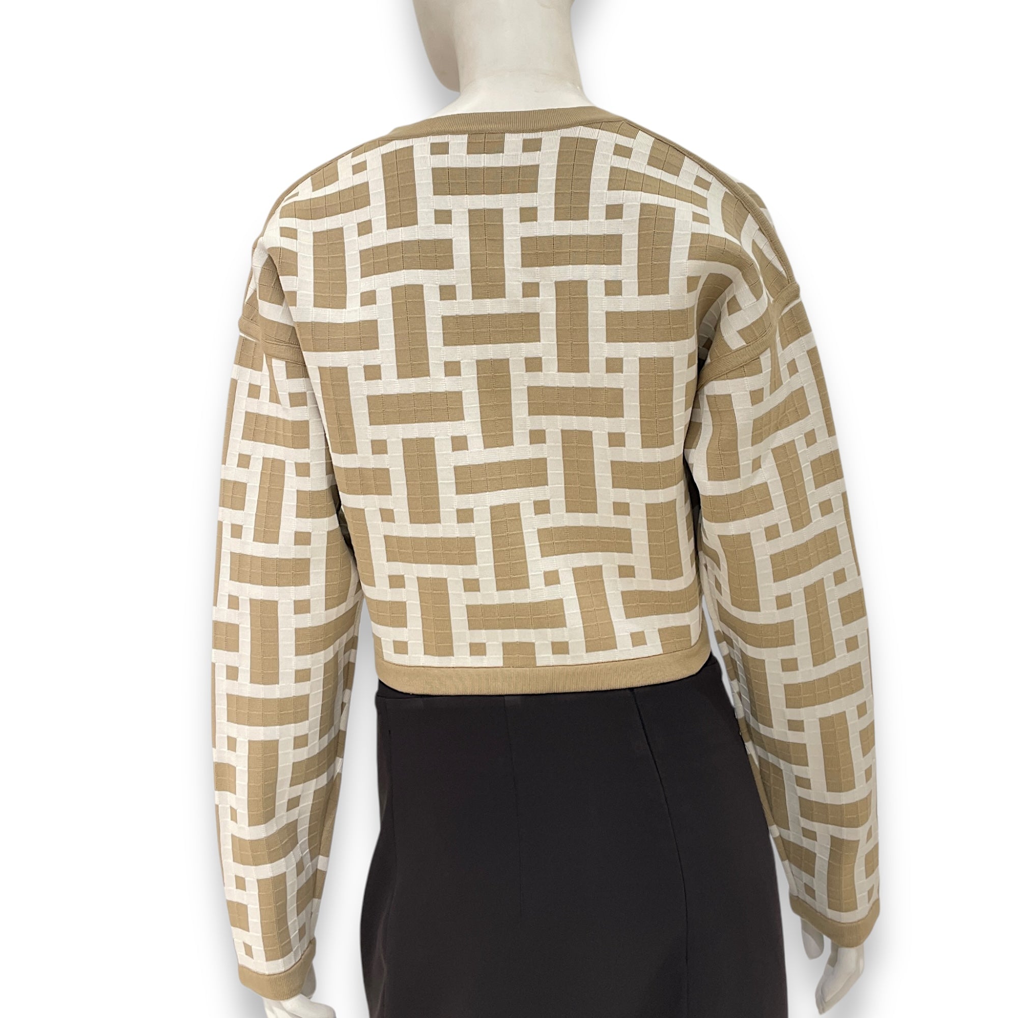 Mosaique Short Zipped Jacket 38 Beige Ready-To-Wear