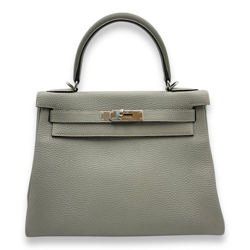 Kelly 28 Gris Mouette in Togo, Palladium hardware