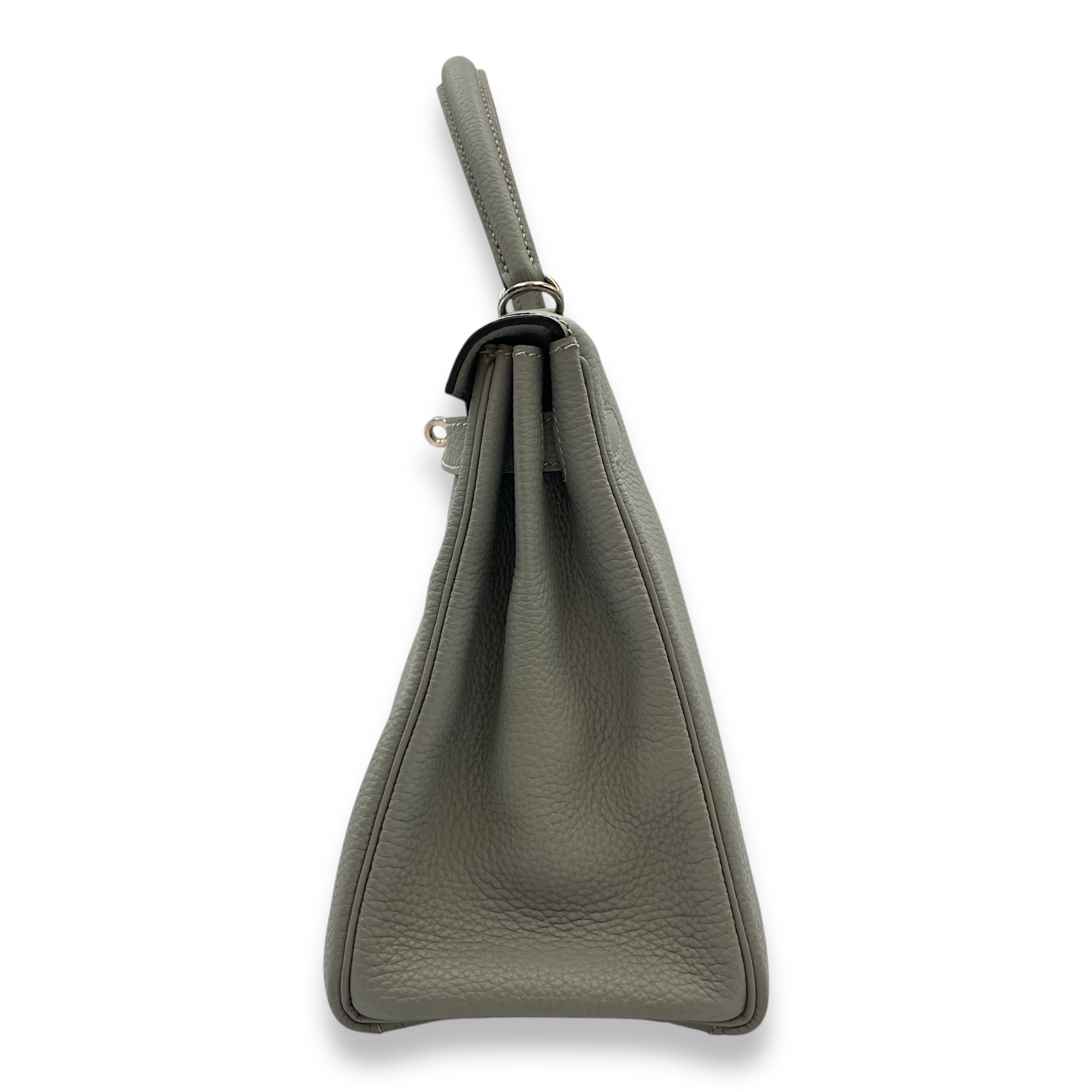 Kelly 28 Gris Mouette in Togo, Palladium hardware