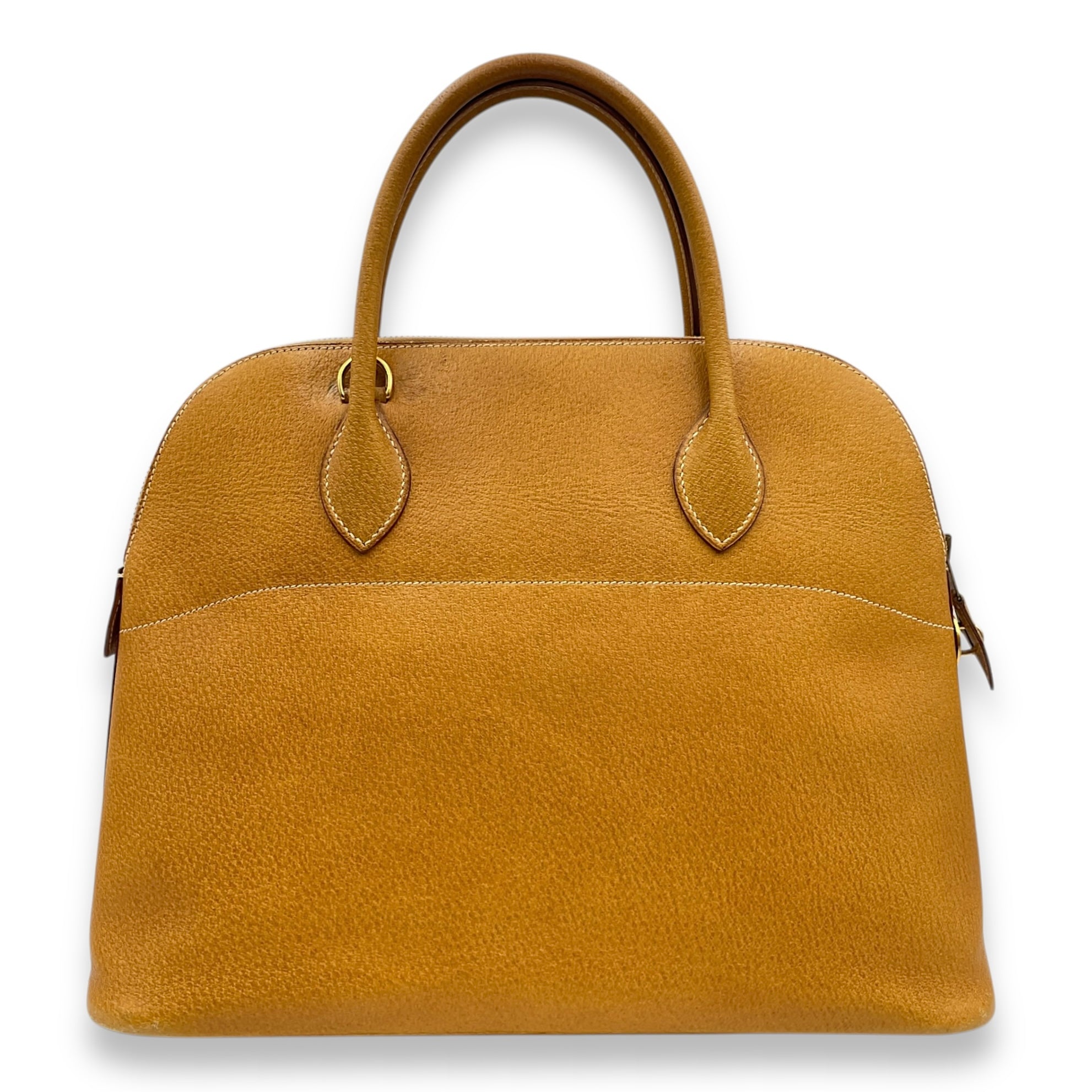 Bolide 35 Naturel in Veau Porc, Gold hardware