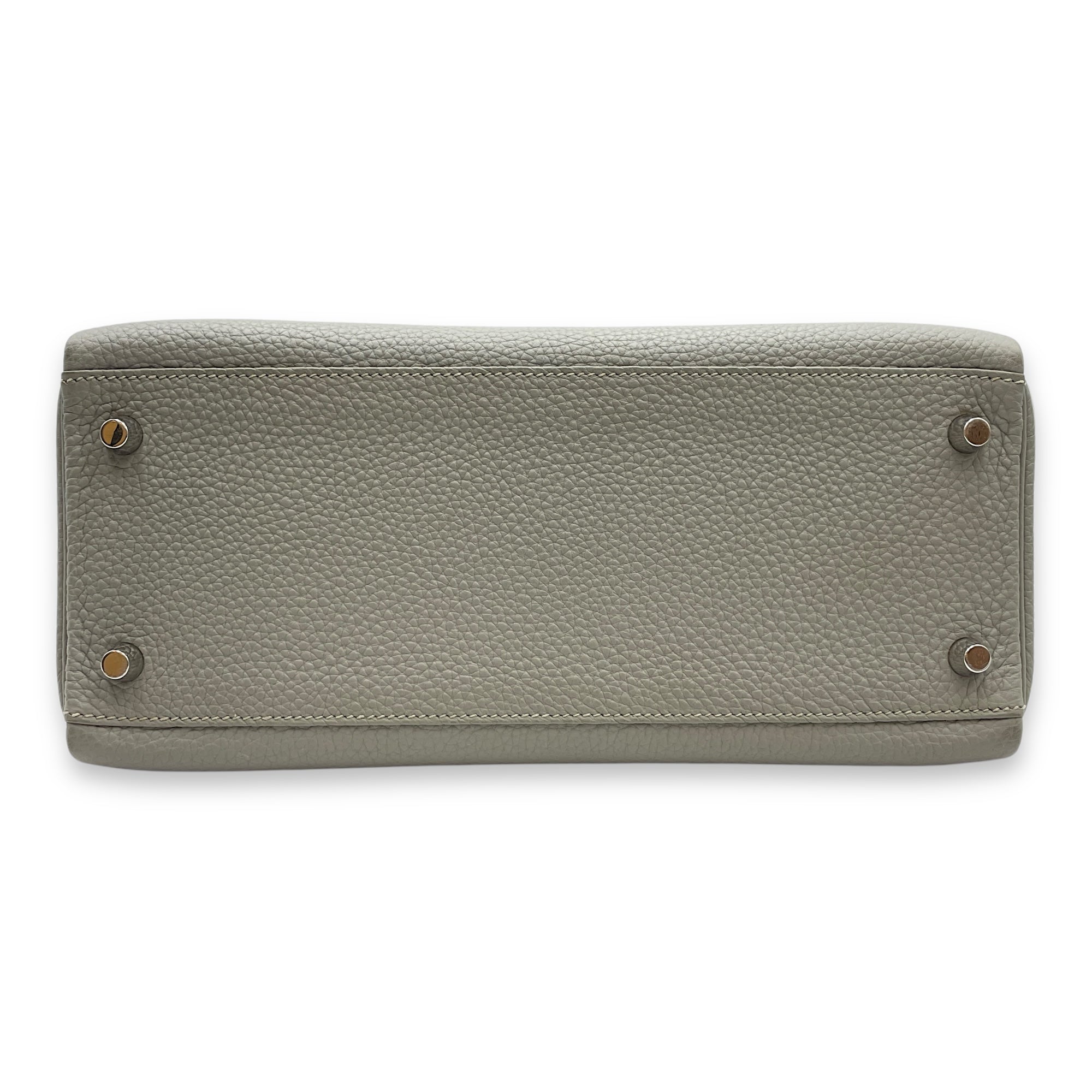 Kelly 28 Gris Mouette in Togo, Palladium hardware