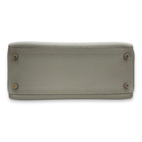 Kelly 28 Gris Mouette in Togo, Palladium hardware