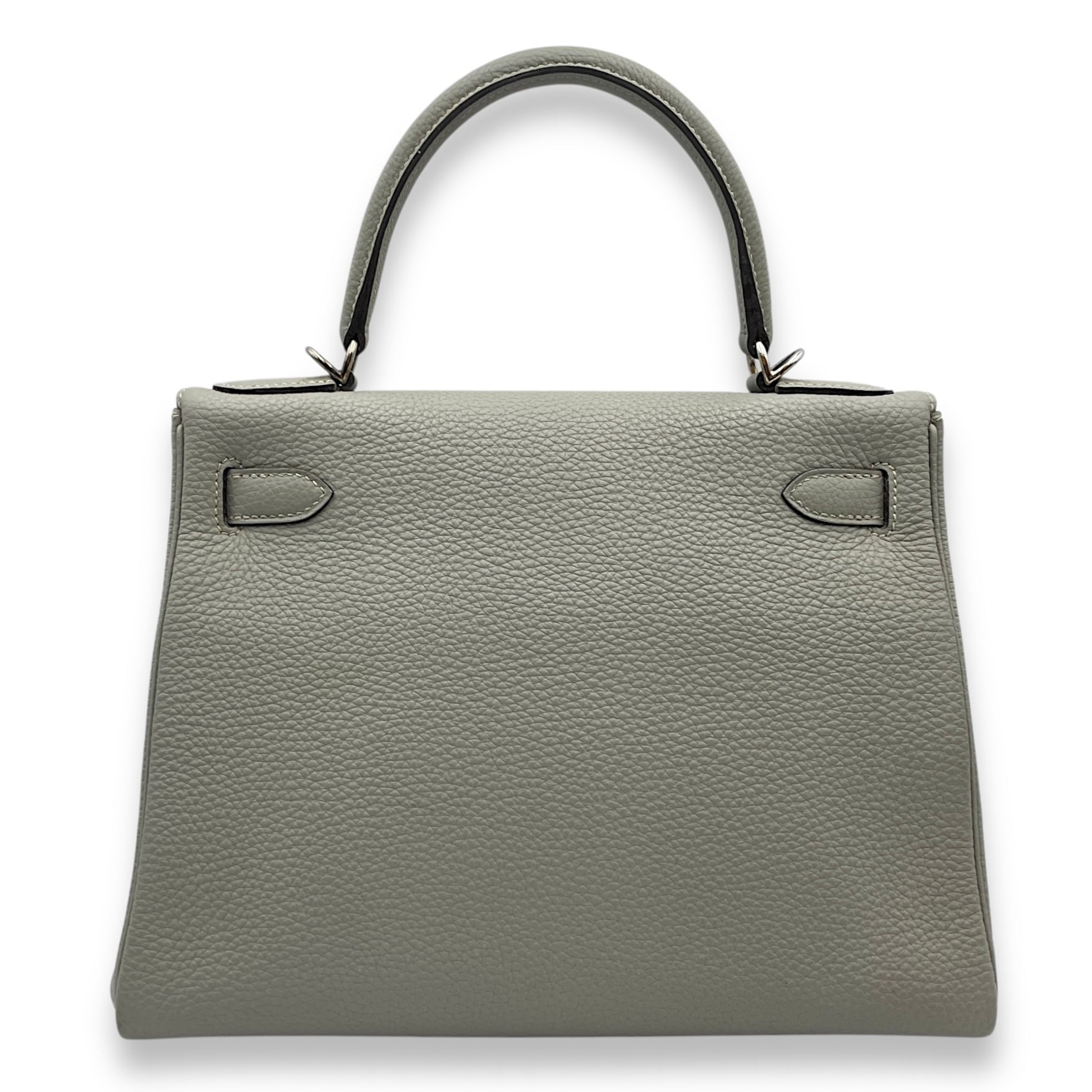 Kelly 28 Gris Mouette in Togo, Palladium hardware