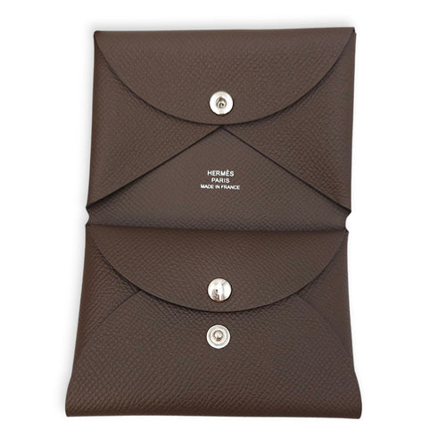 Calvi Duo Ecorce Card Holder in Epsom