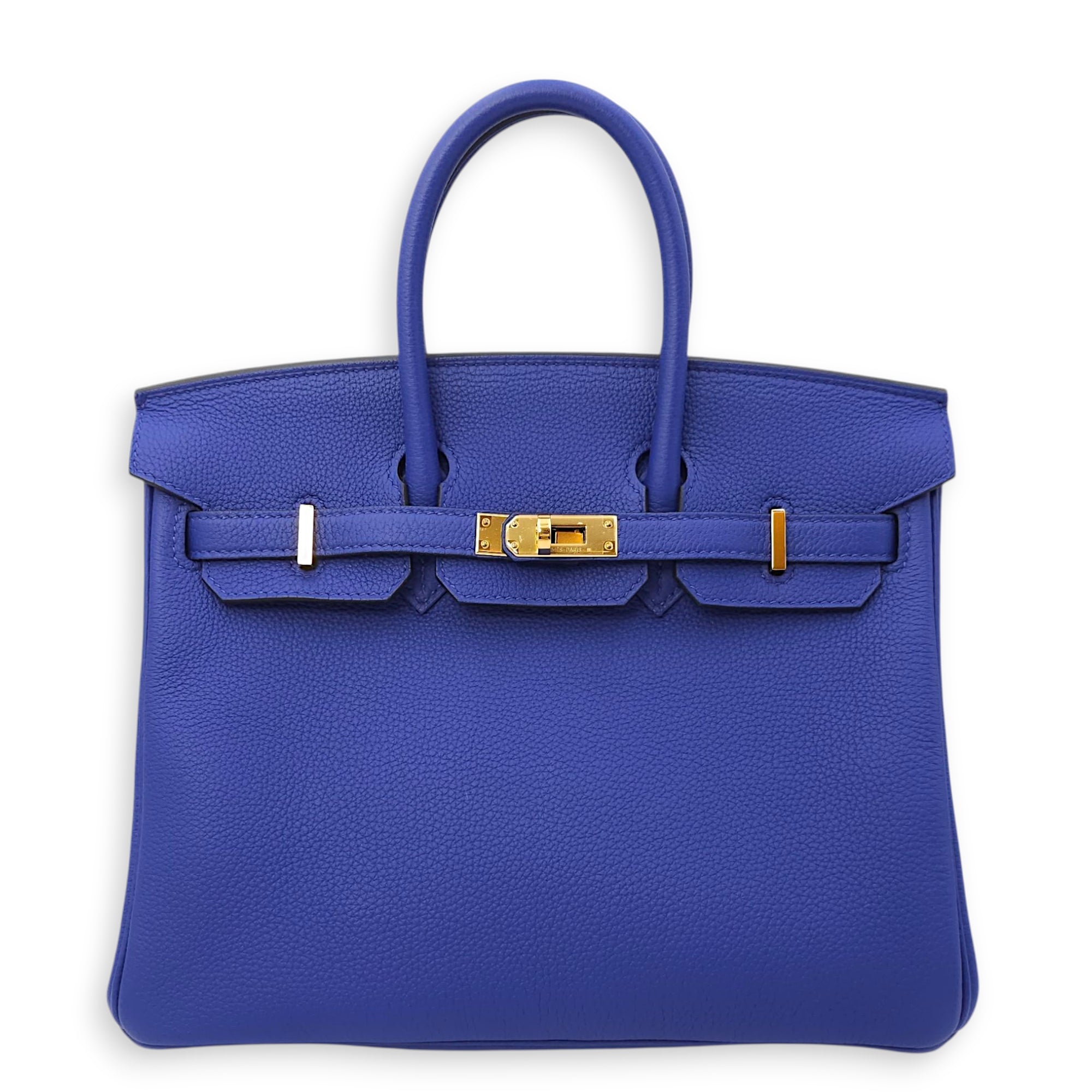 Birkin 25 Blue Electric in Togo, Gold hardware