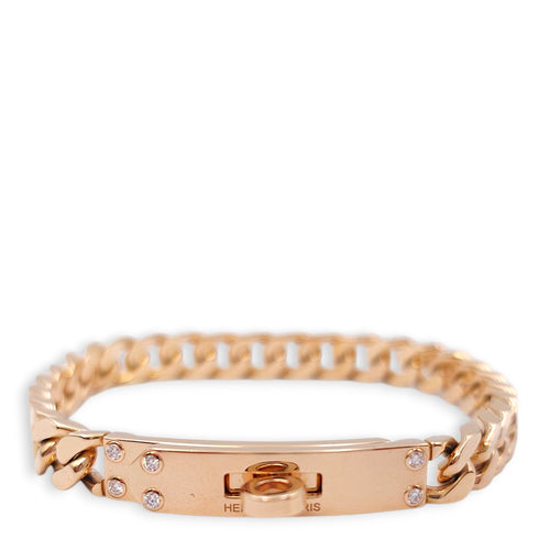 Kelly Gourmette SH Bracelet in 6 Diamonds, 0.08CT, Rose Gold Hardware