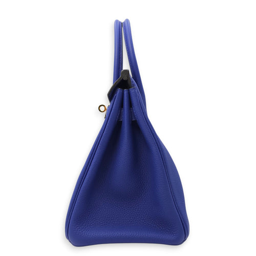 Birkin 25 Blue Electric in Togo, Gold hardware