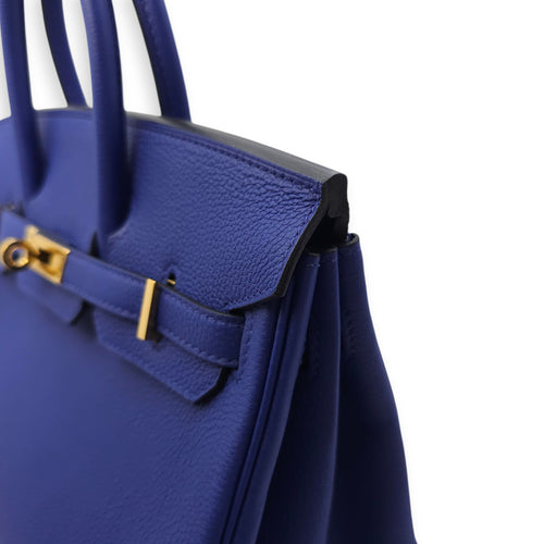 Birkin 25 Blue Electric in Togo, Gold hardware