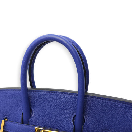 Birkin 25 Blue Electric in Togo, Gold hardware