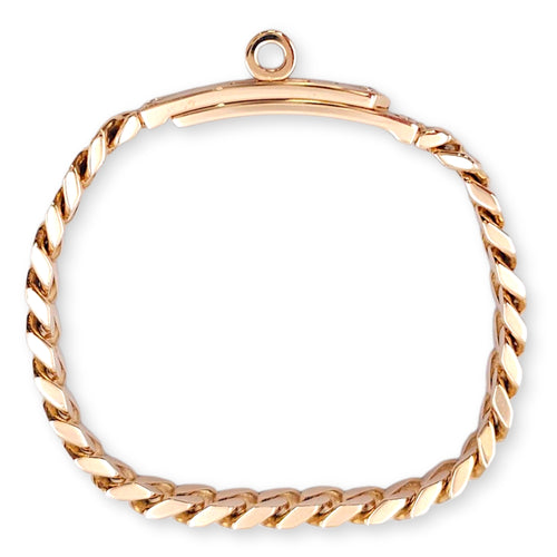 Kelly Gourmette SH Bracelet in 6 Diamonds, 0.08CT, Rose Gold Hardware