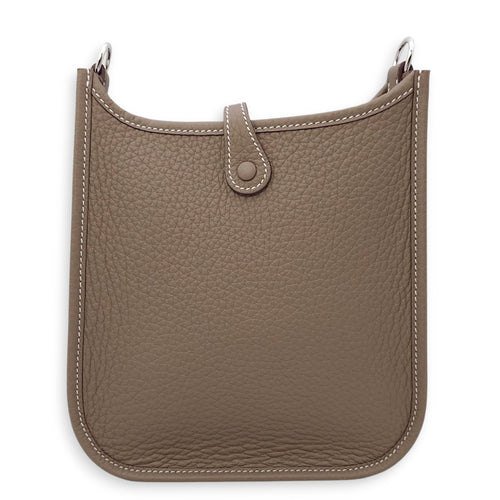 Evelyne (Short Strap) Mini Etoupe in Clemence, Palladium hardware