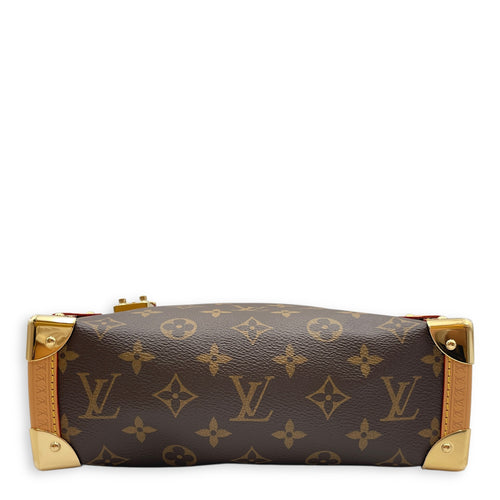 Side Trunk MM Monogram Brown Shoulder Bag in Canvas, Gold hardware